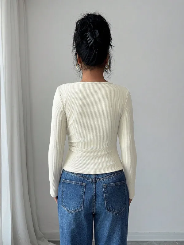 Premium White Long Sleeve Tee