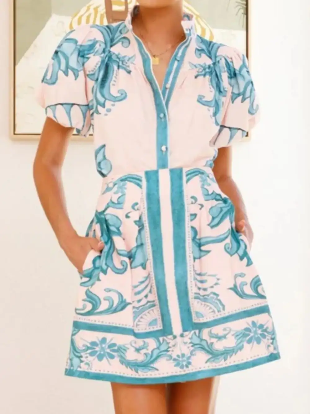 Button Front Strapless Coordinated Set