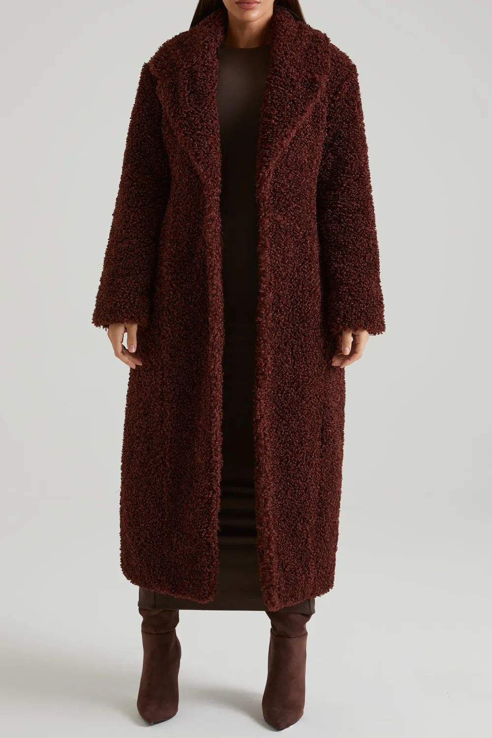 Constant Temperature Lambskin Long Warm Coat