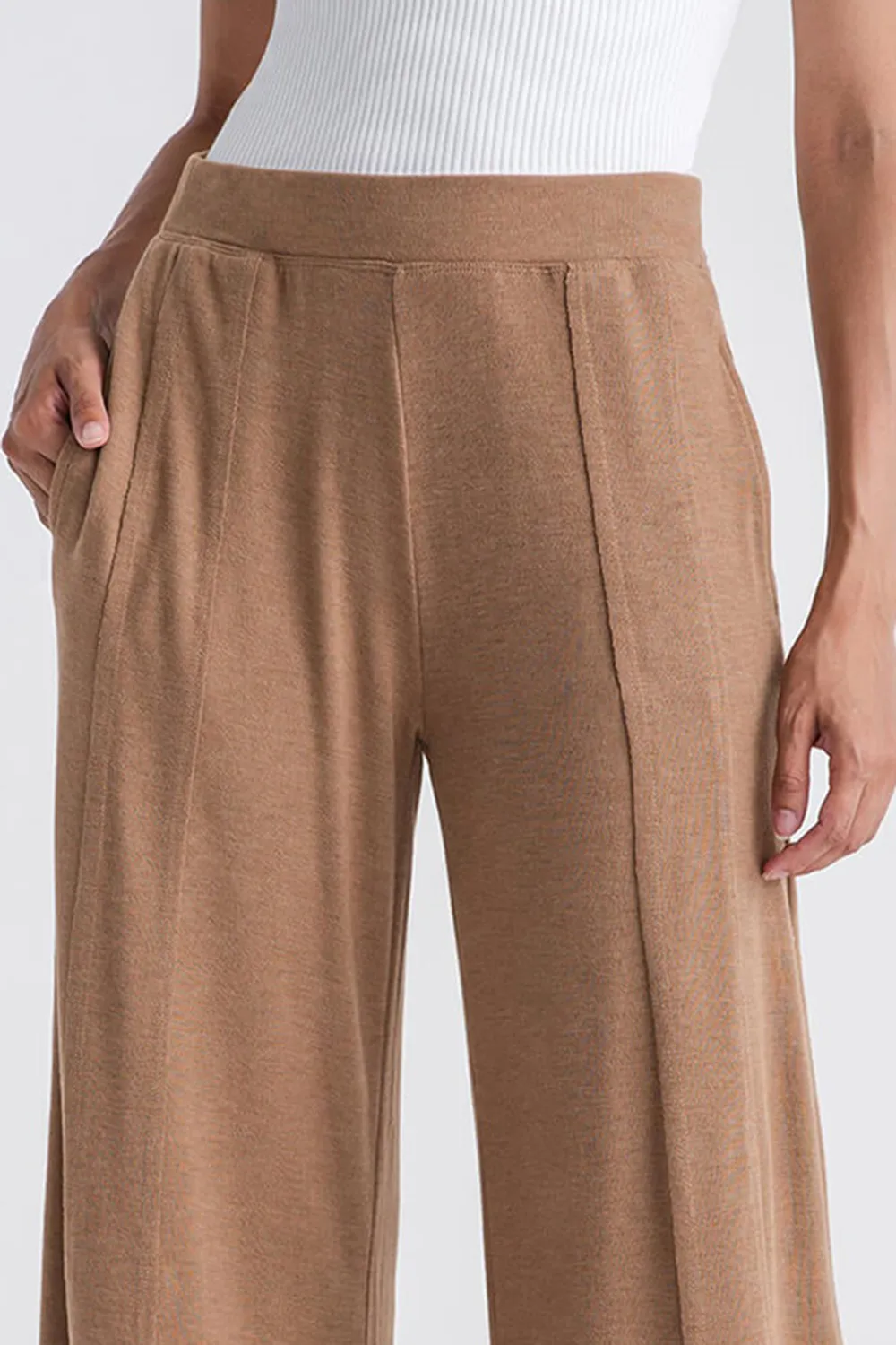 Risen Wideleg Jersey Pants - mocha
