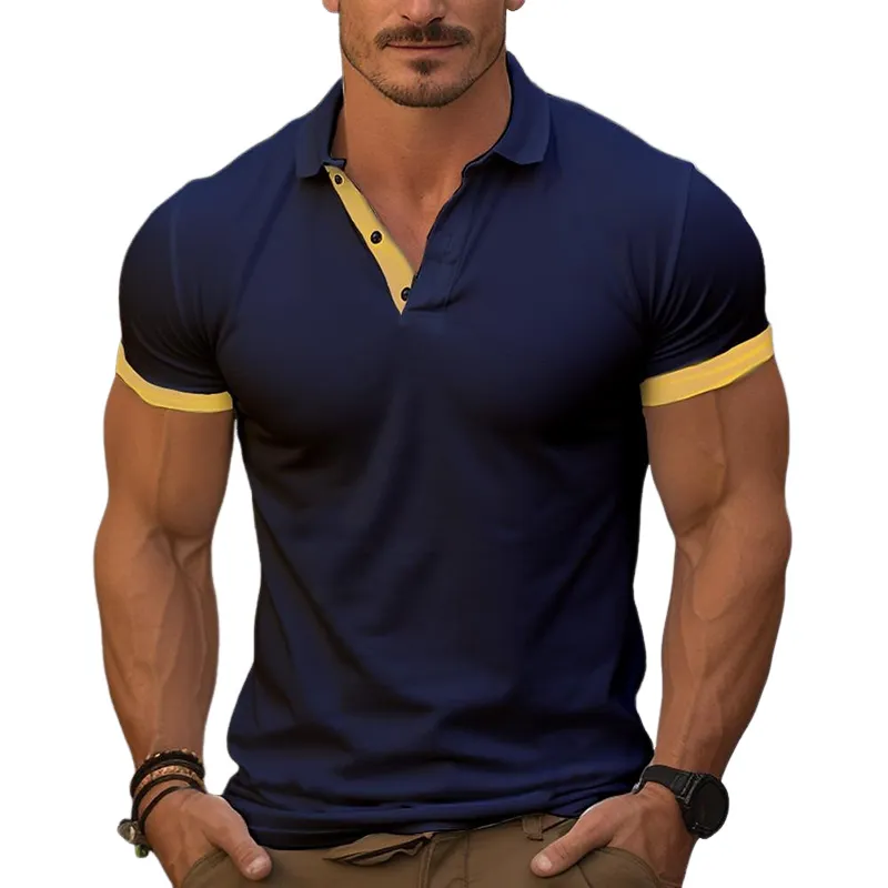 Lightweight Short Sleeve Collared Knit Cotton Shirt