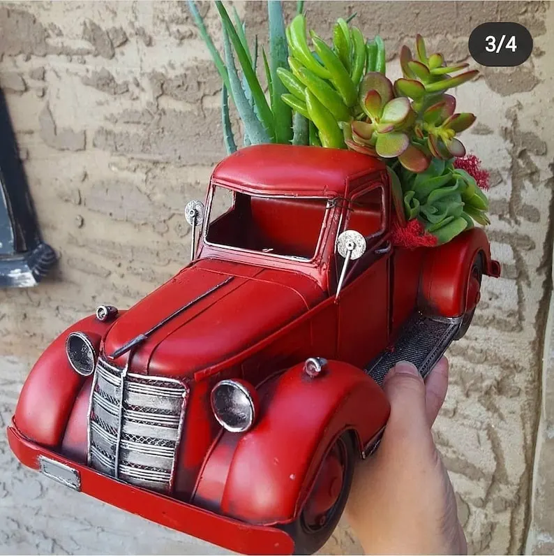 (Store Closing Sale) Red Truck DIY planter