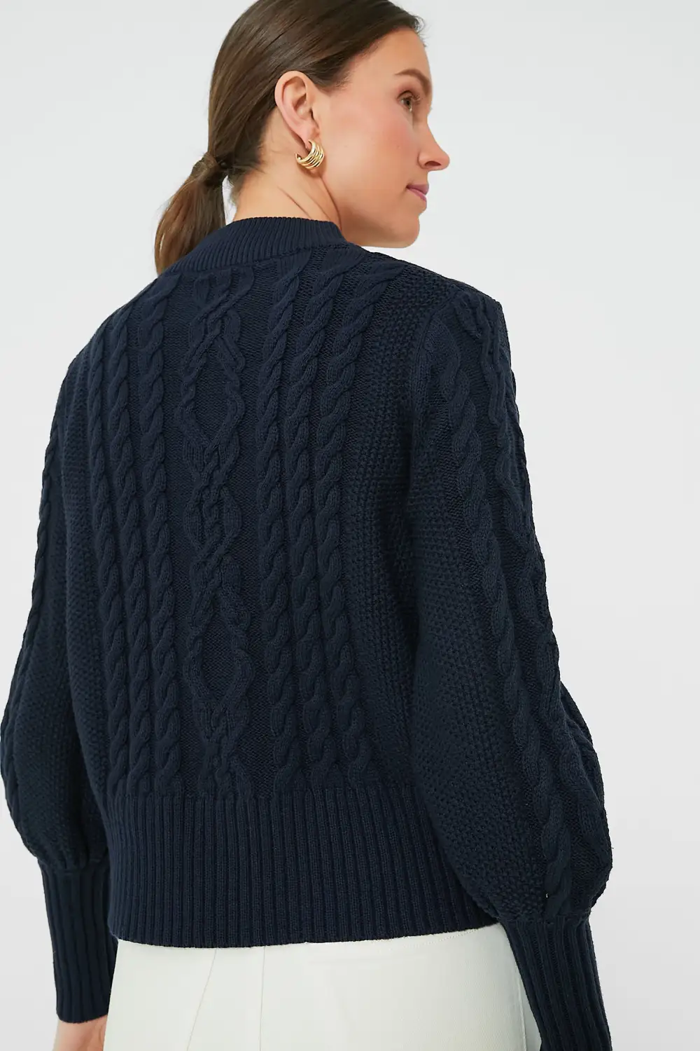 Navy Cotton Colette Cardigan