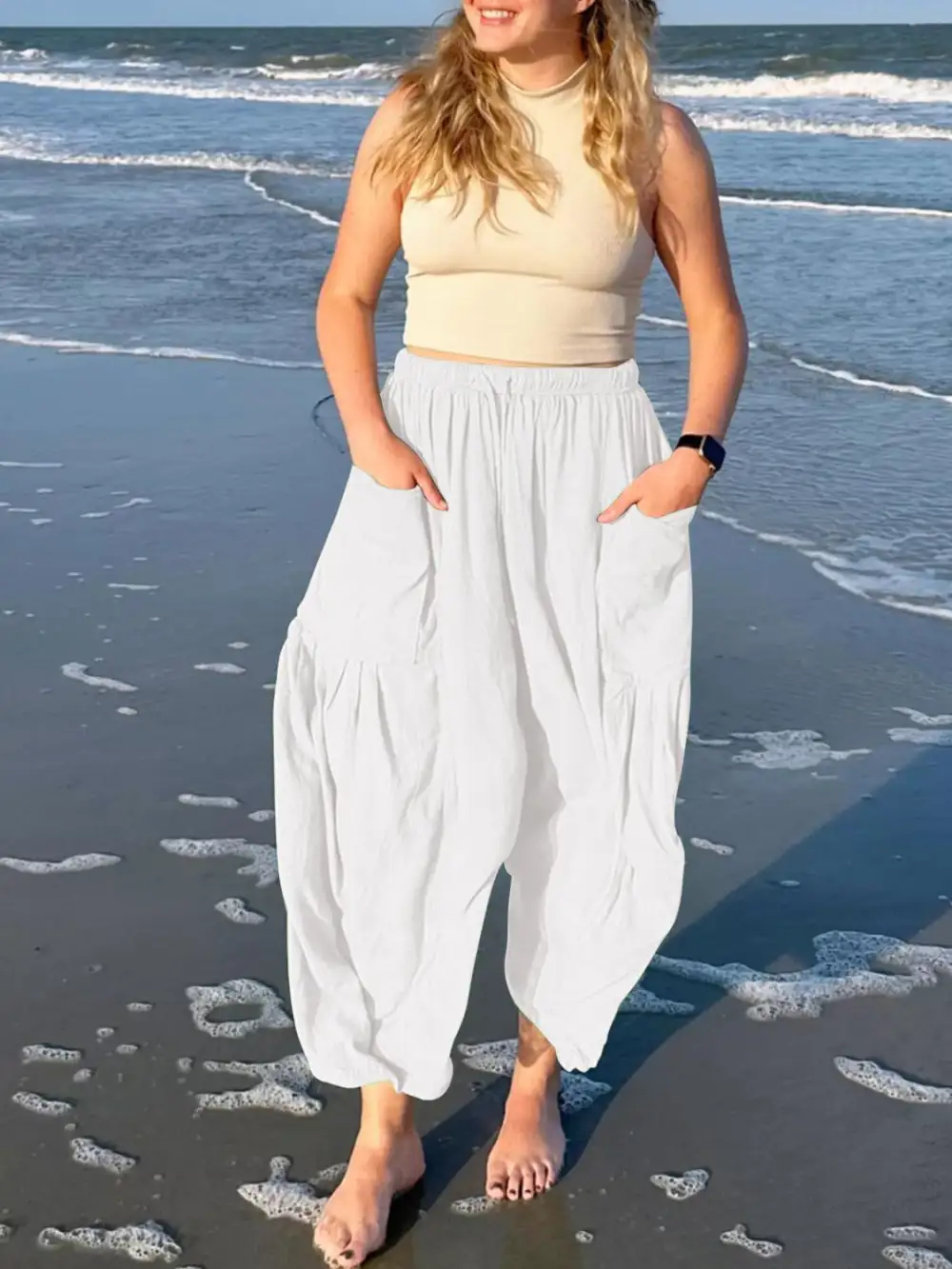Full Size Drawstring Pants With Pocket Plus Size