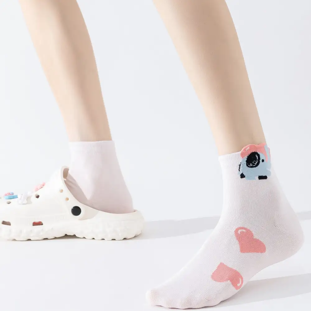 Whimsical Animal Raised Ear Ankle Socks