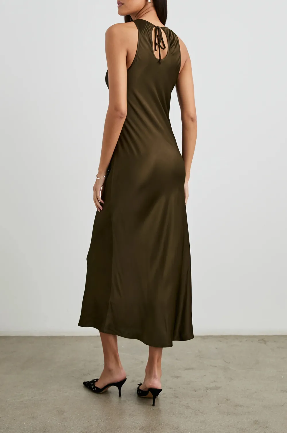 Sleeveless Lightweight Satin Sheen Dress