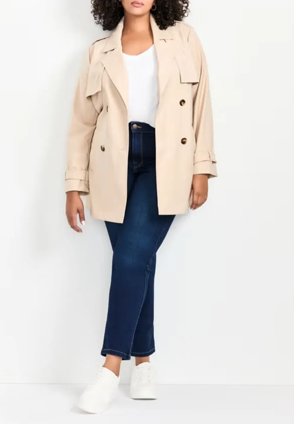 Double Breasted Waistband Jacket