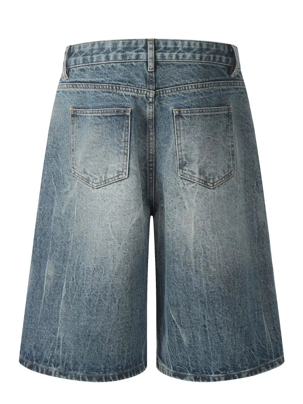 Zip Wide Leg Cotton Blend Casual Shorts