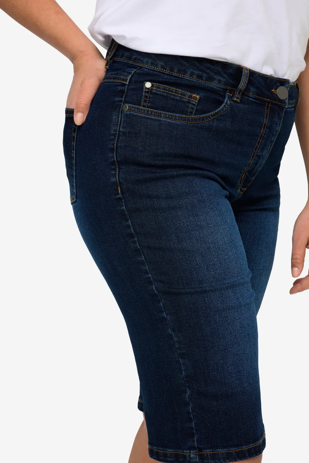 Solid Color Women's Denim Shorts