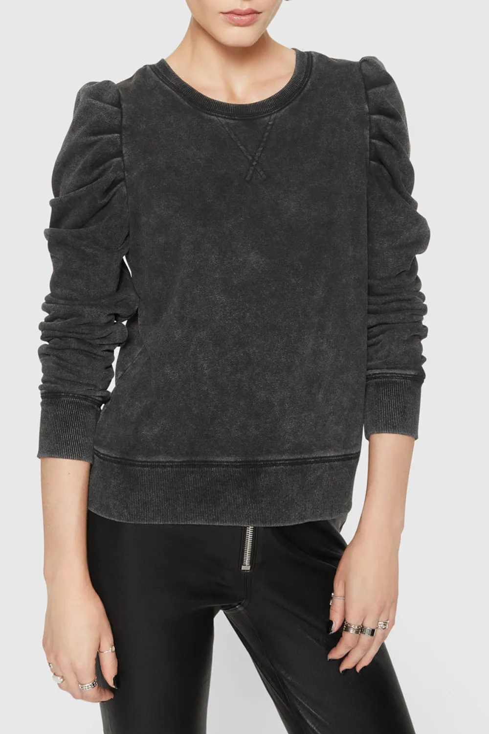 Acid Wash Black Hoodie