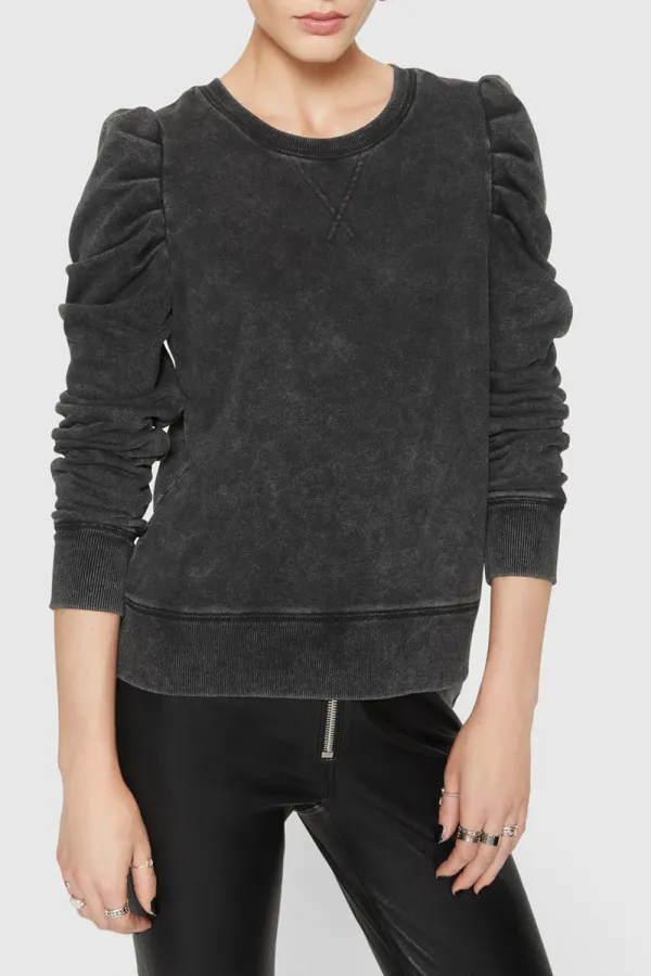 Acid Wash Black Hoodie