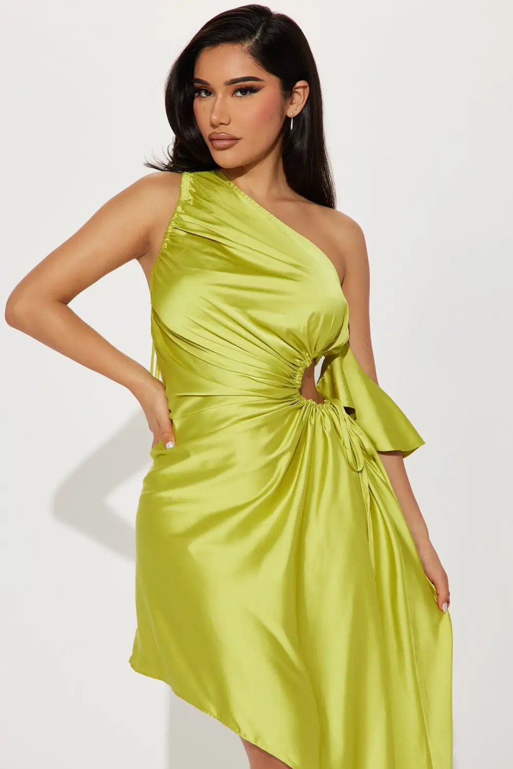 Victoria Off Shoulder Maxi Dress - Lime