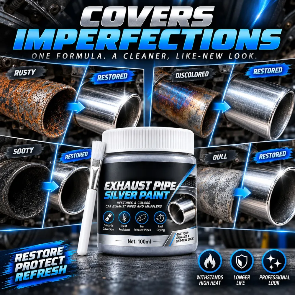 Exhaust Pipe Silver Restoration Paint