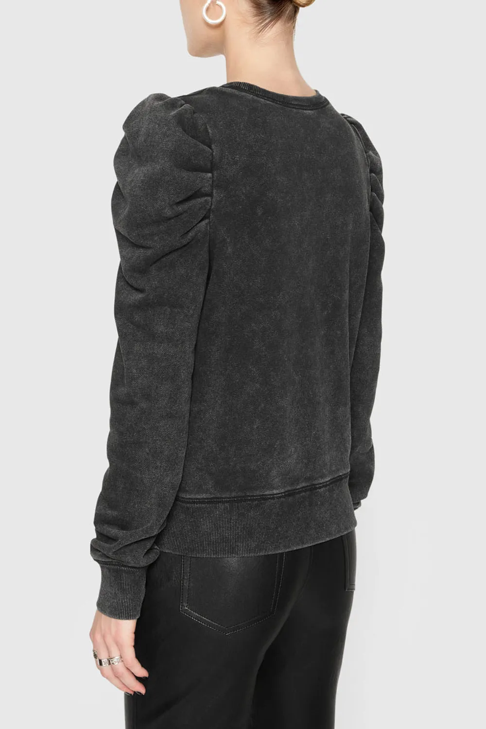 Acid Wash Black Hoodie