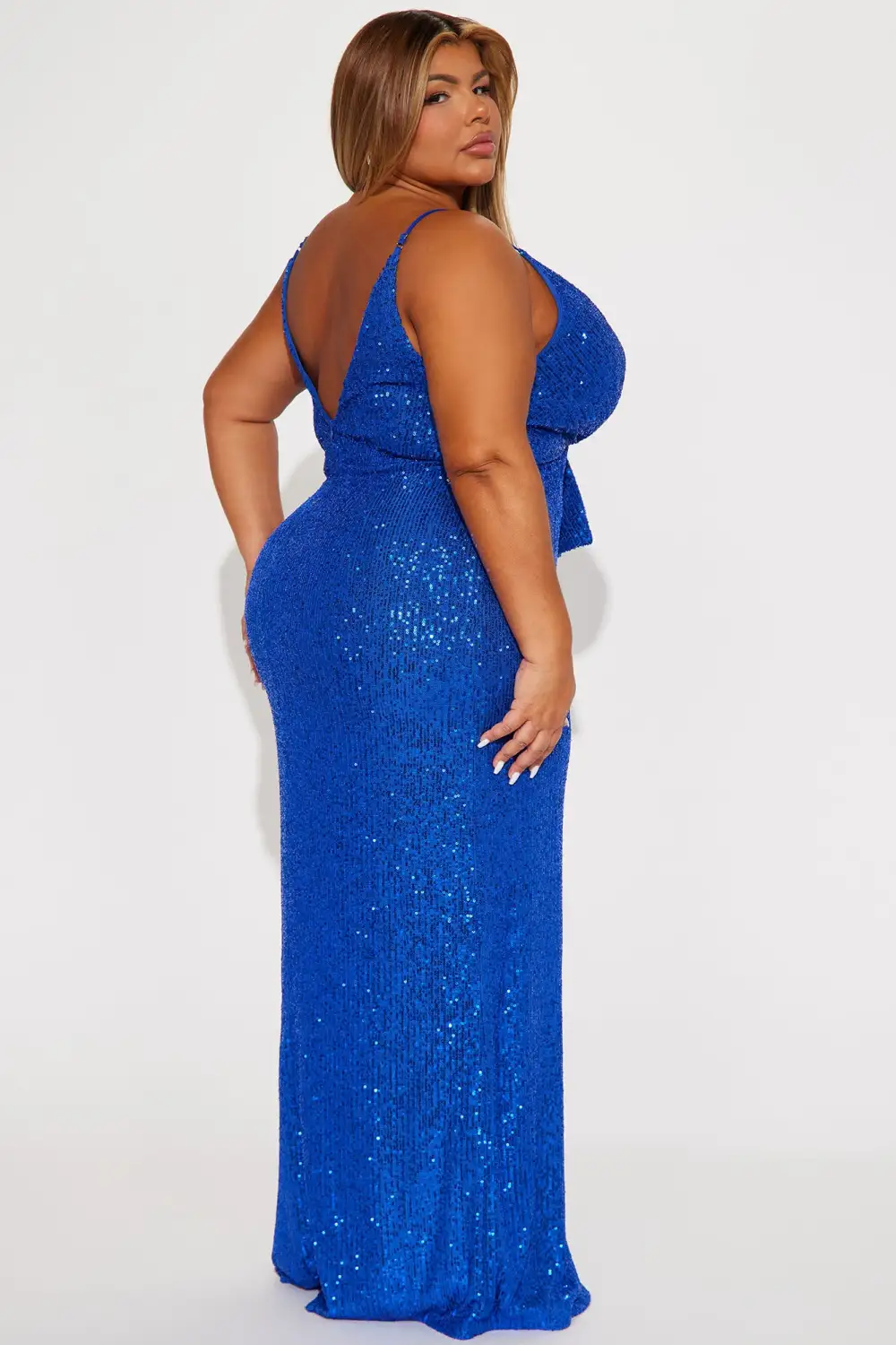 Malissa Sequin Maxi Dress - Royal