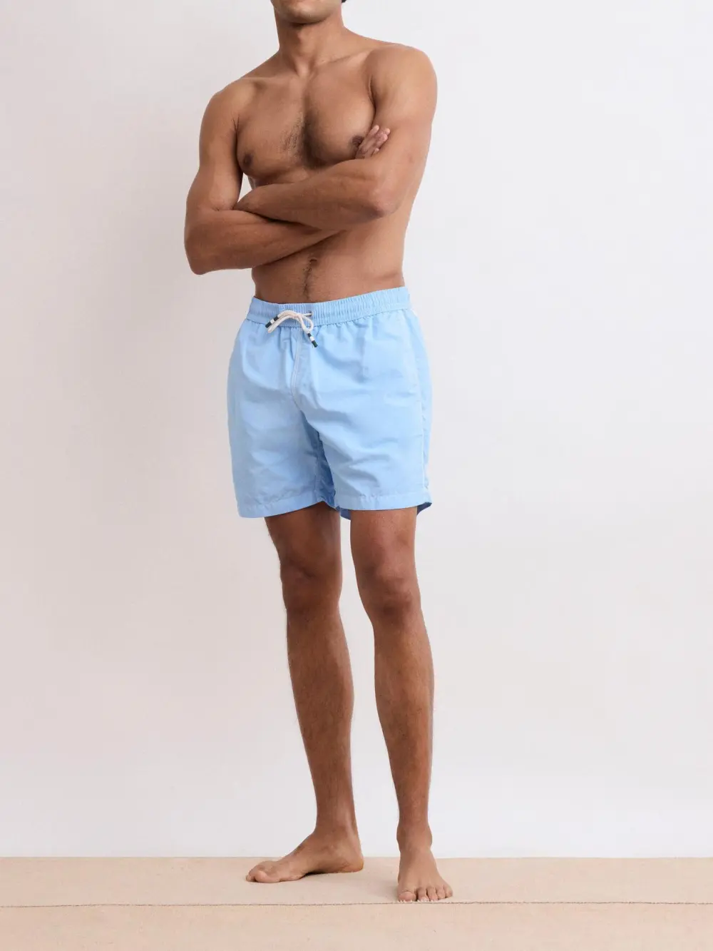 Loose Casual Comfortable Breathable Sky Blue Swim Trunks