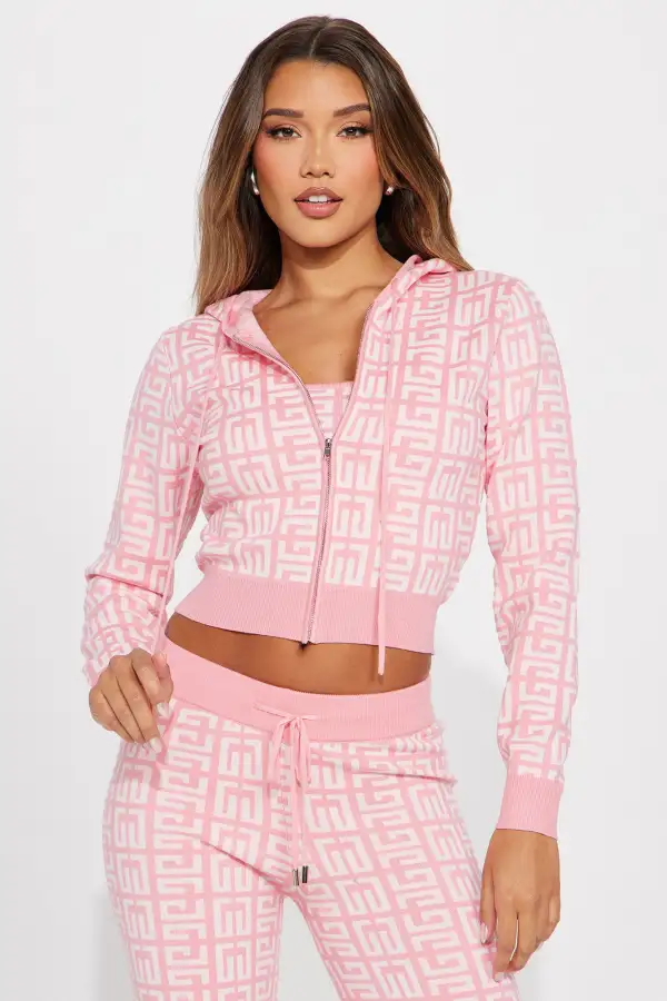 Got A Crush 3 Piece Pant Set - Pink/combo