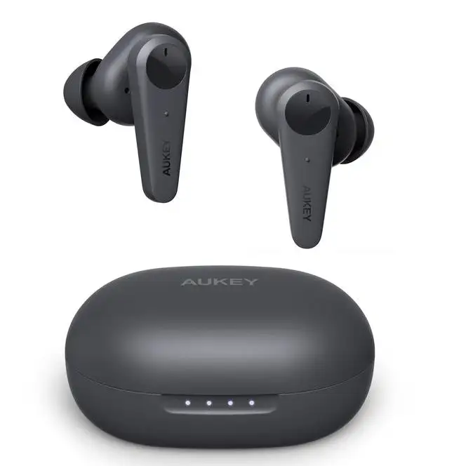 AUKEY Hybrid Active Noise Cancelation Wireless Earbuds Black