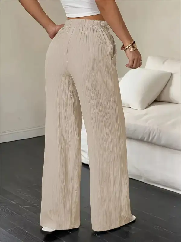 Wide Leg Pants with Drawstring