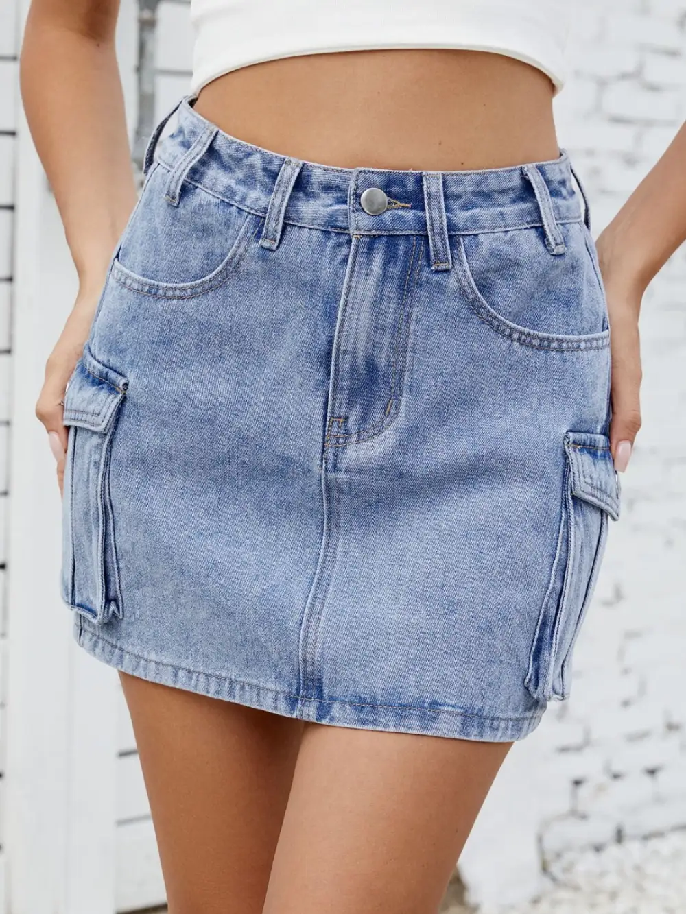 Cargo Denim Moni Wear Skirt
