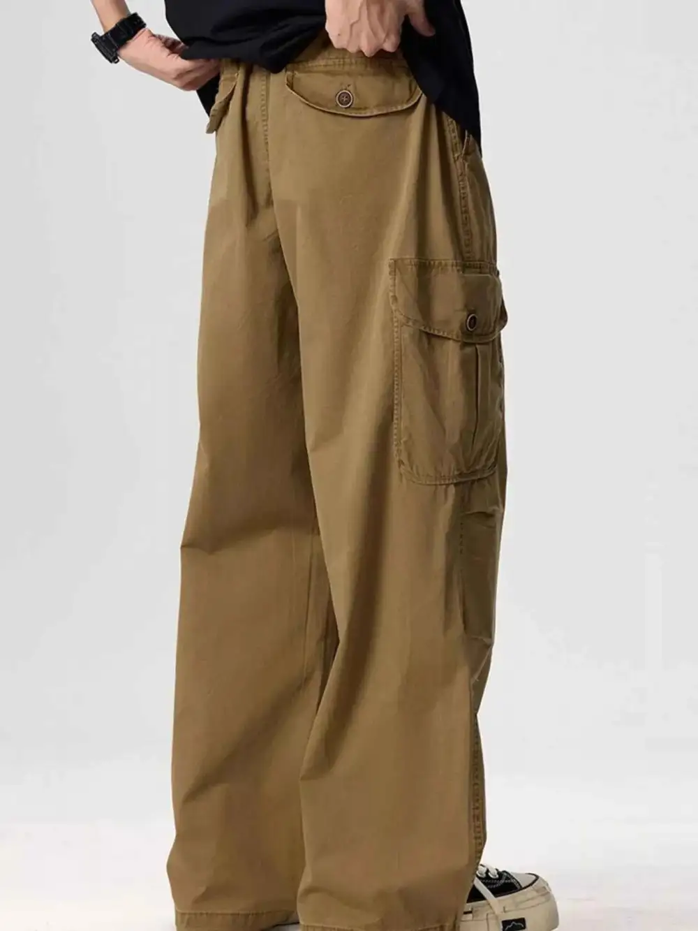 Everyday Drawstring Wide Leg Cargo Pants