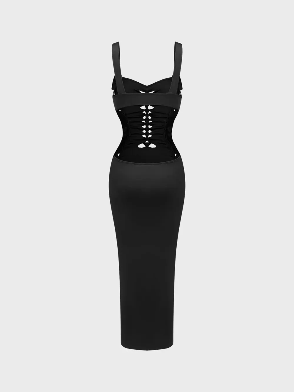 Brown Cut Out Dress Midi Dress