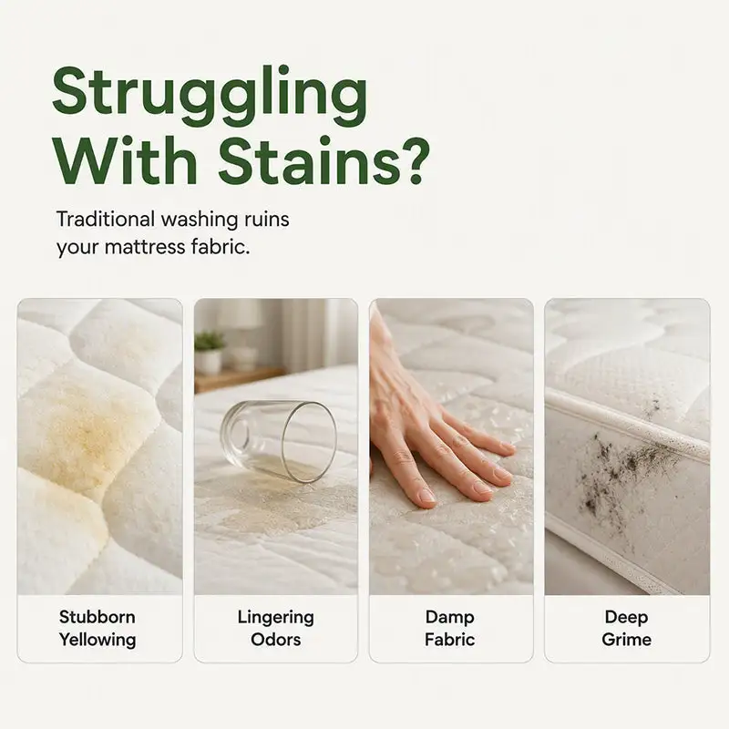 Mattress and sofa foam dry cleaning agent