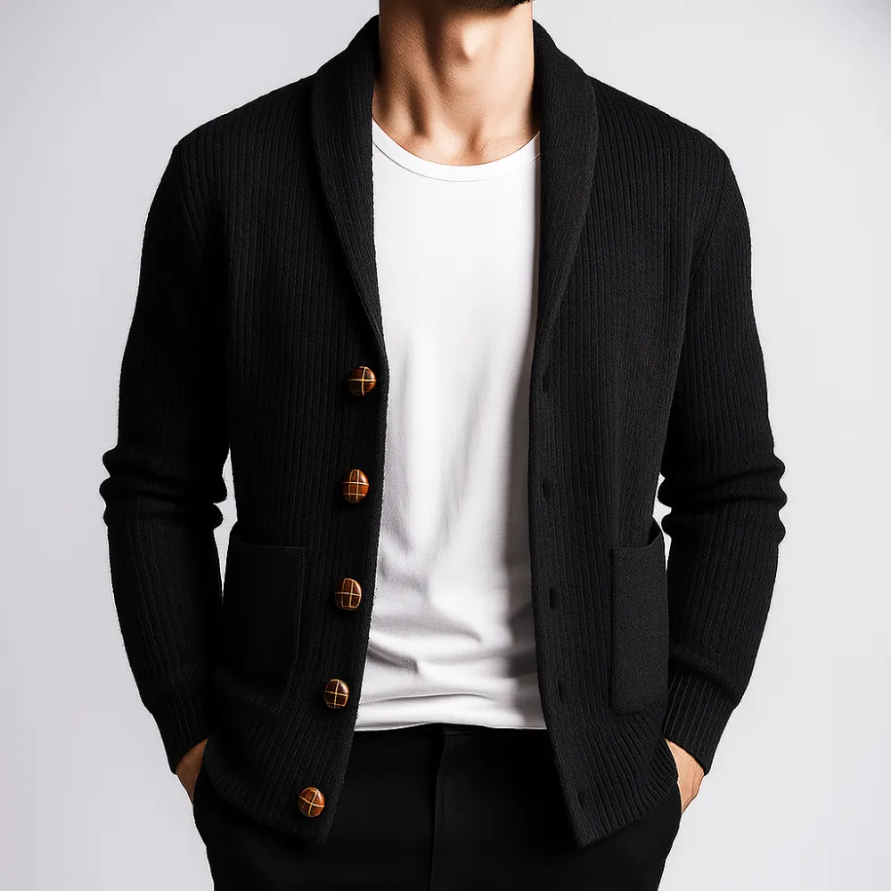 Shawl Collar Knit Cardigan