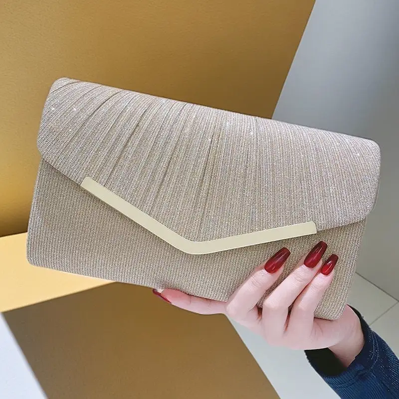 Compact Pleated Clutch Bag