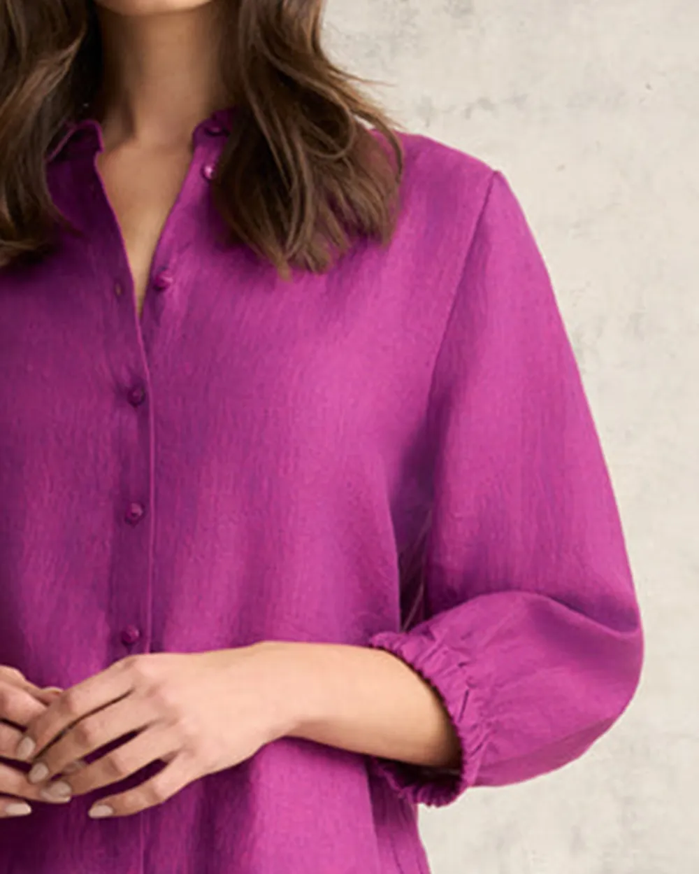 3/4 Sleeve Linen Shirt