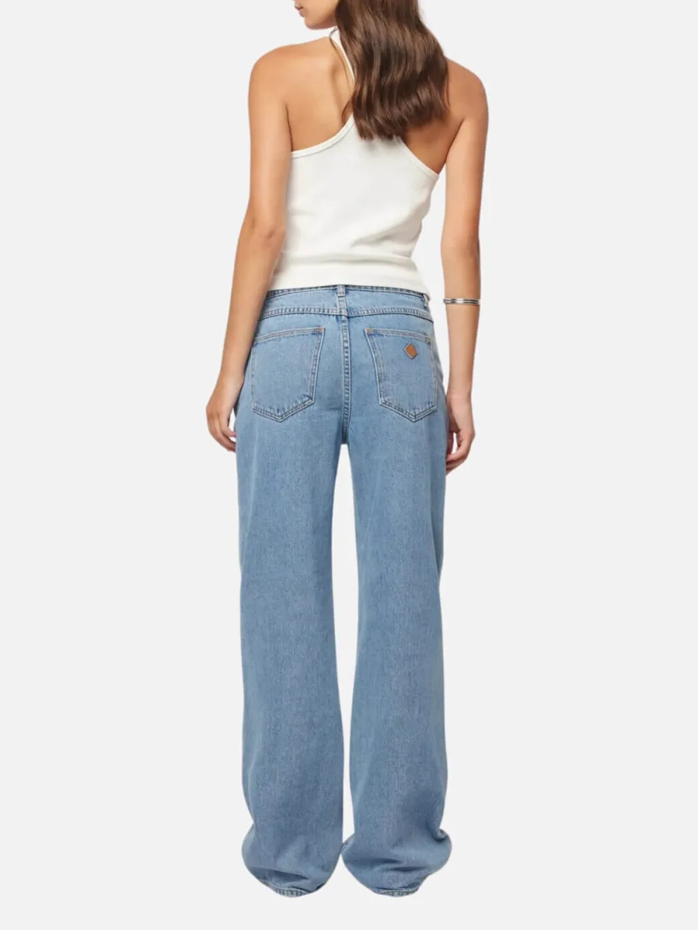 Pockets Mid-Rise Loose Jeans