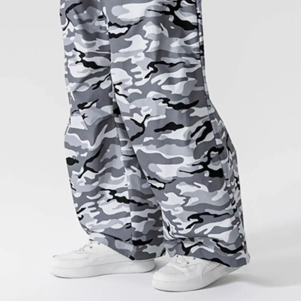 Patterned Wide Leg Pants