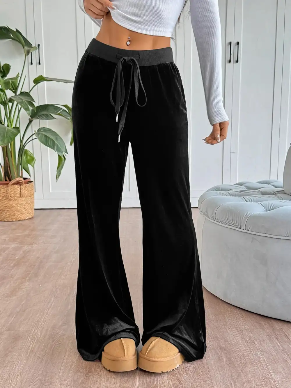Everyday Wide Leg Drawstring Pants