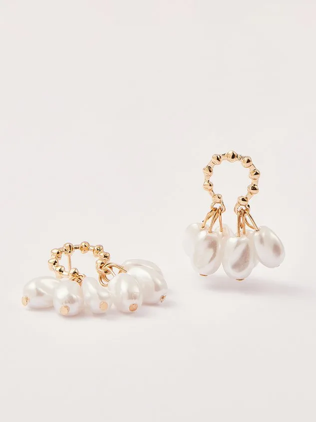 Urban Casual Pearl Tassel Earrings Daily Women Jewelry