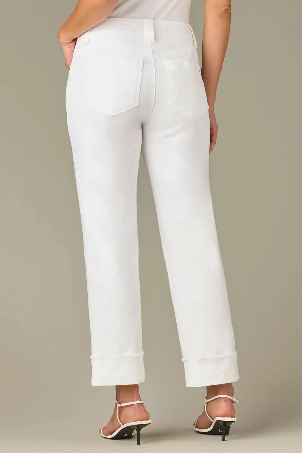 Petite High Rise Frayed Hem Boyfriend Pants