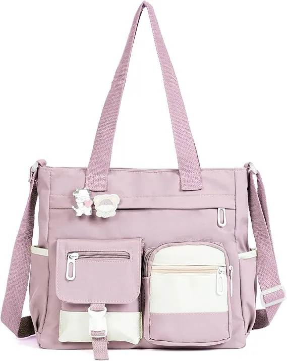 Large capacity canvas versatile artistic tote bag