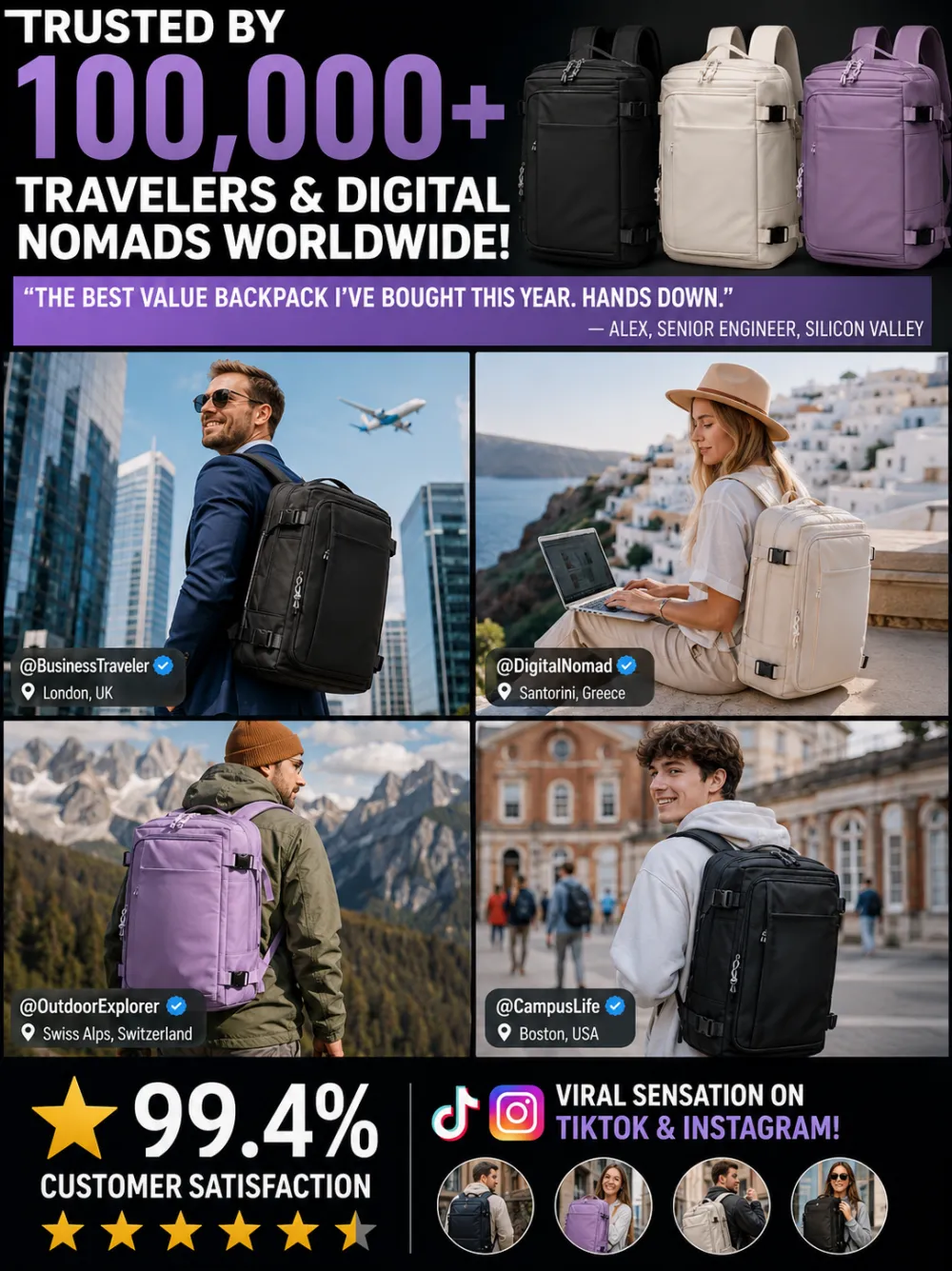 Box type open bag outdoor backpack