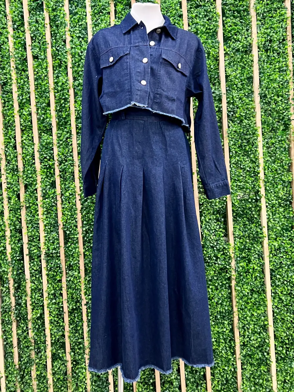 Pleated Midi Skirt