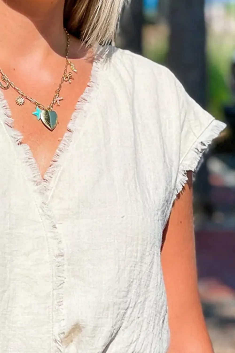 V-Neck Hip-Hop Cut Top