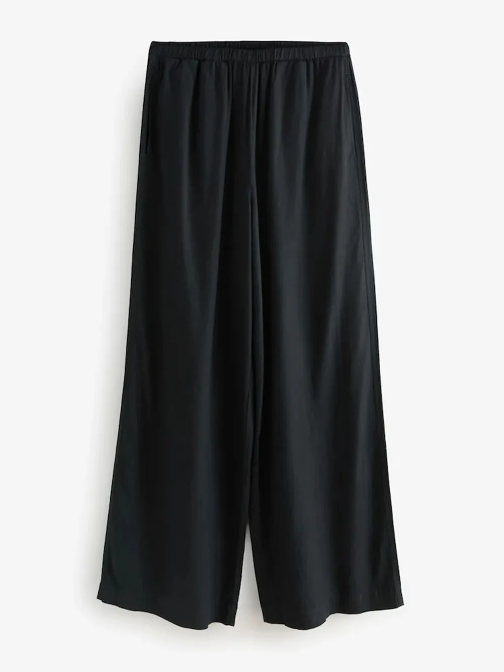 Solid Color Wide-Leg Pants Paired With Linen Trousers