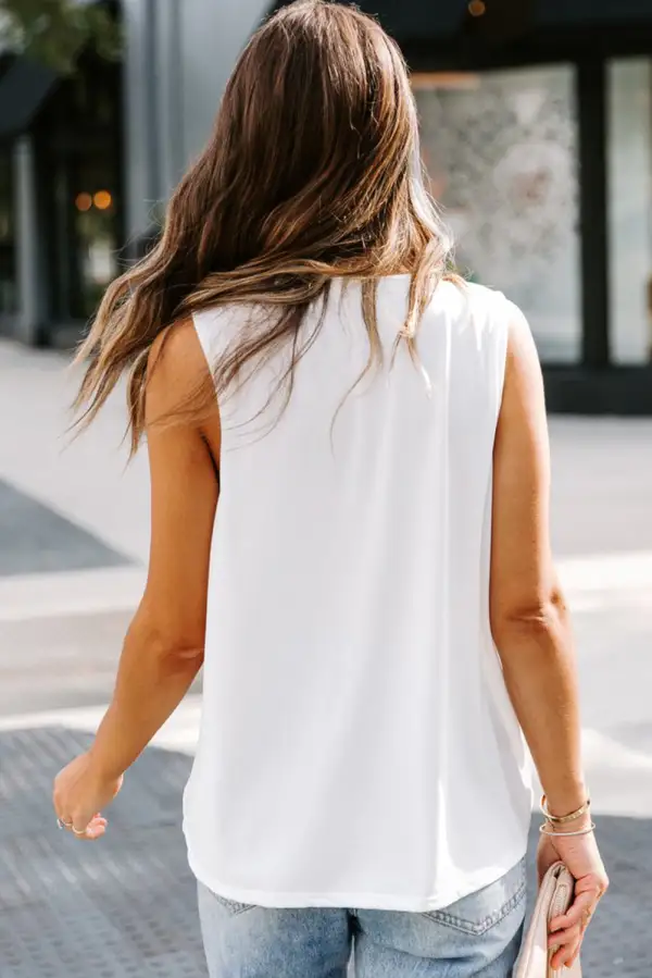Surplice V Neck Tank Top