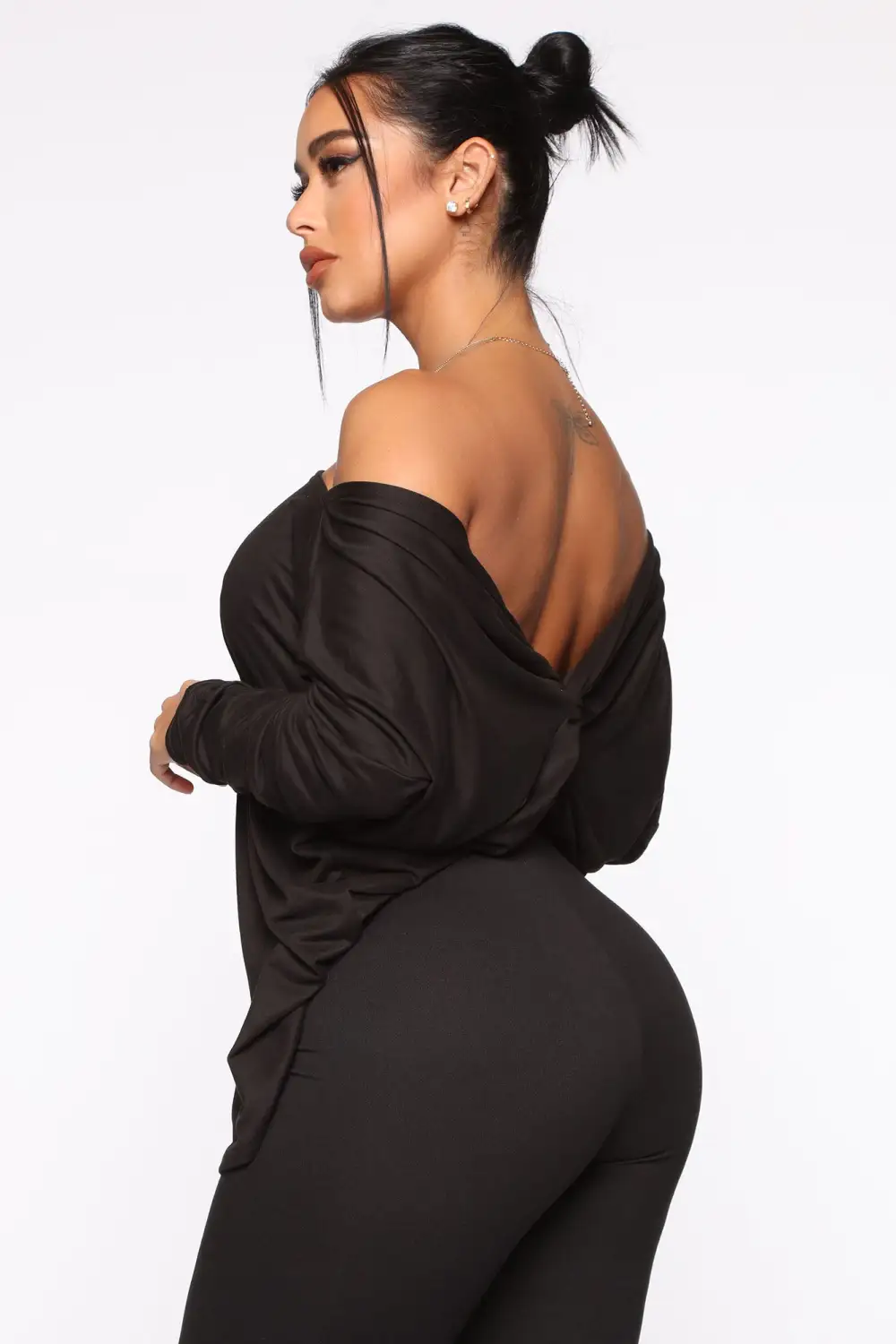 Don't Get This Twisted Pant Set - Black