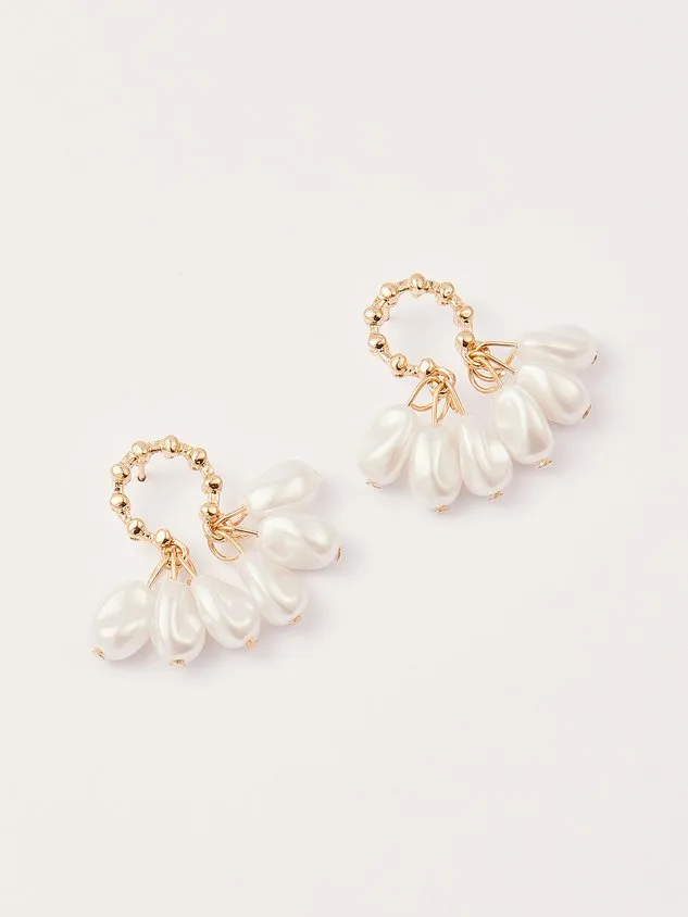 Urban Casual Pearl Tassel Earrings Daily Women Jewelry