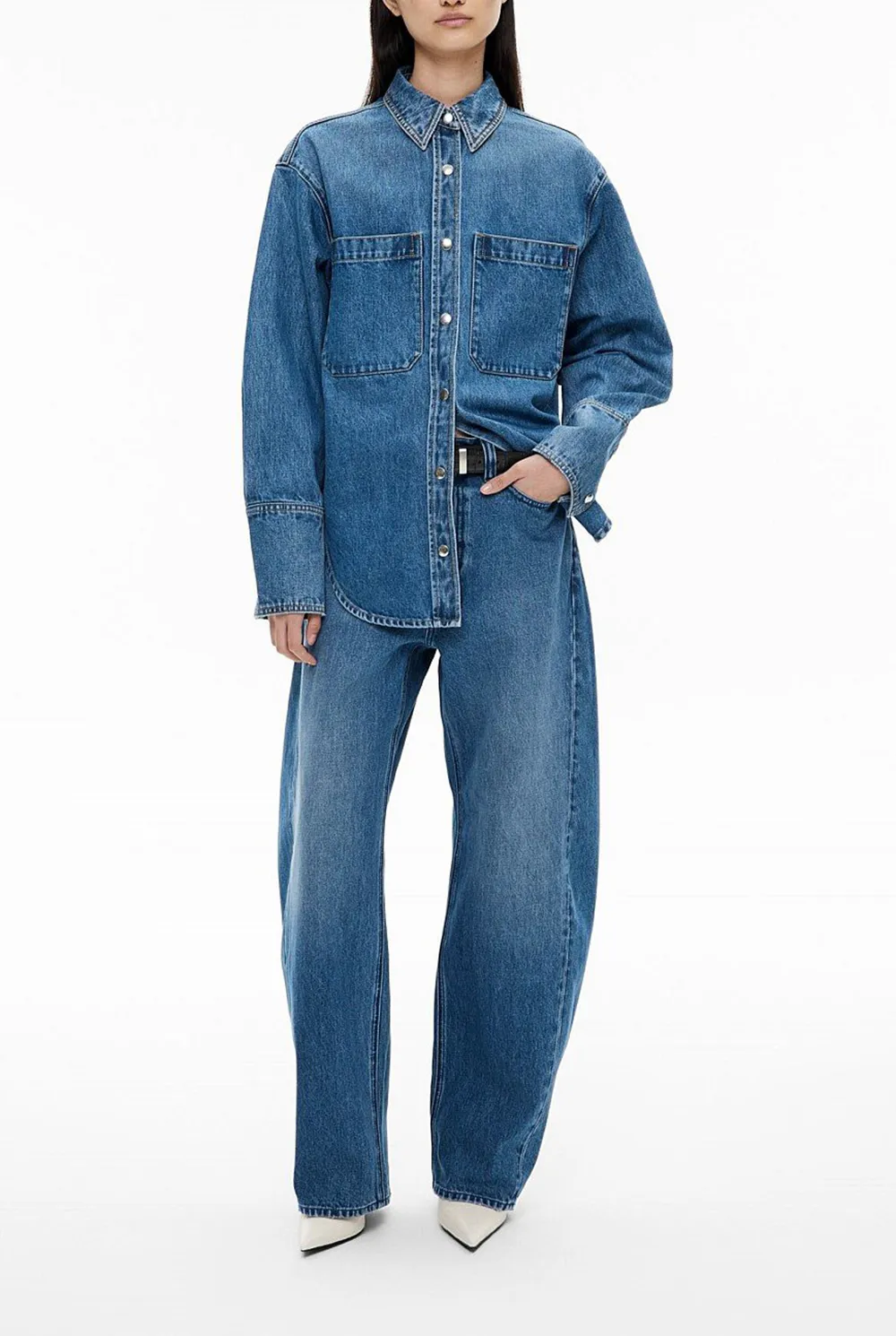 Light-Colored Denim Casual Shirt