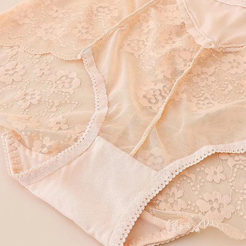 Plus Size High Waist Print Breathable Panty