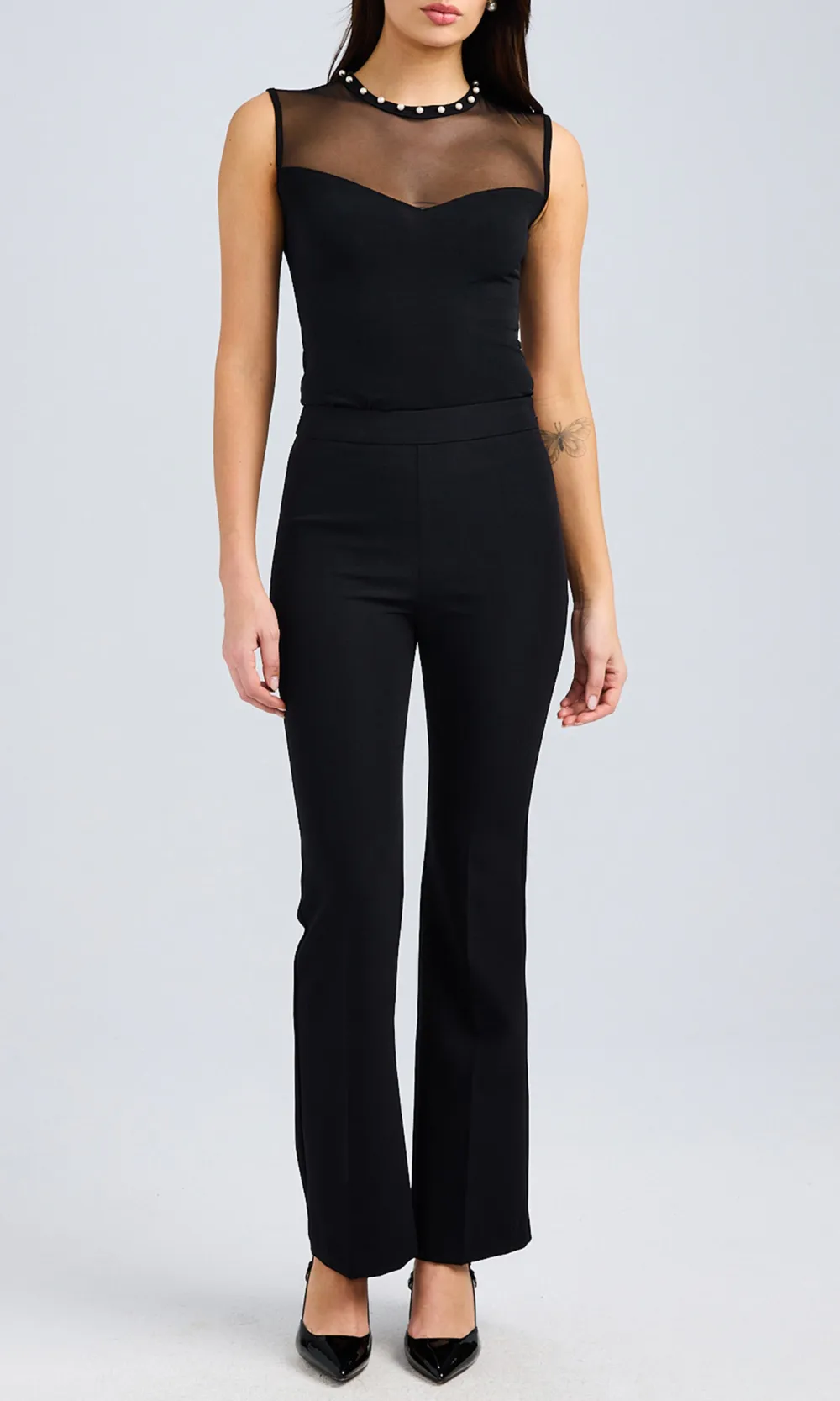 Pearl Mesh Combo Top