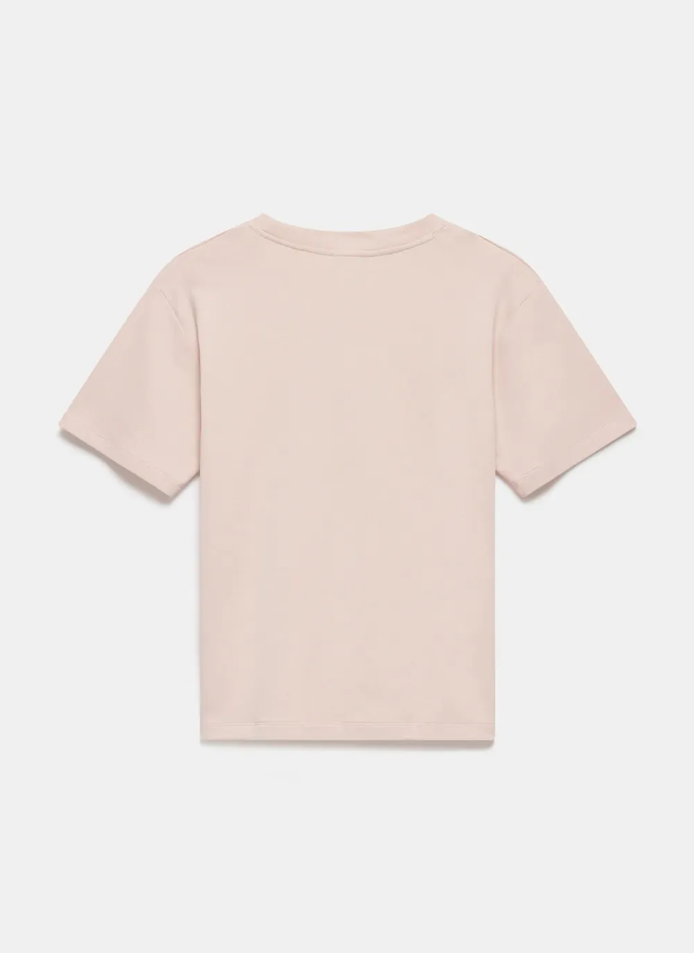 Casual Style Pink Cotton T-Shirt