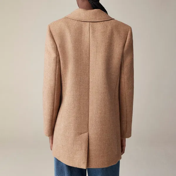 Peacoat Wool-Blend Melton Jackets