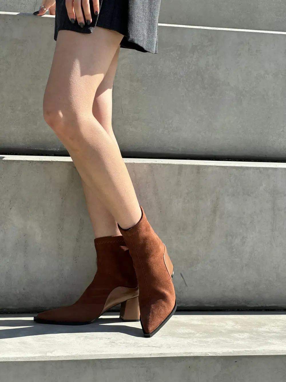 Lamb Leather Ankle Boots