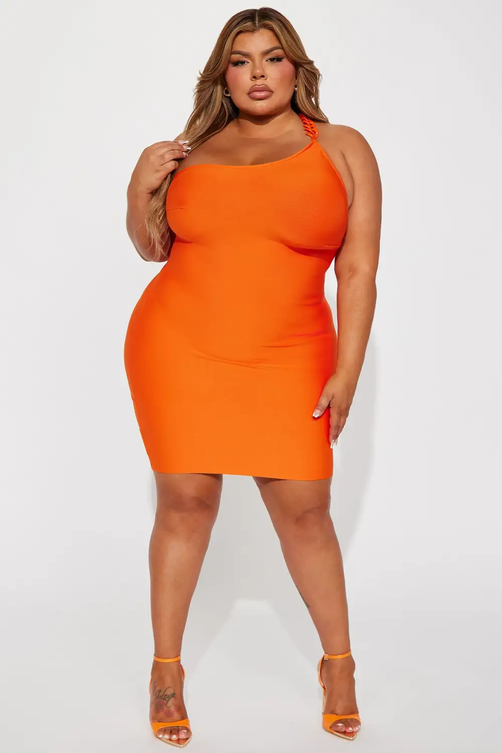 Hacks At Dawn Bandage Mini Dress - Orange